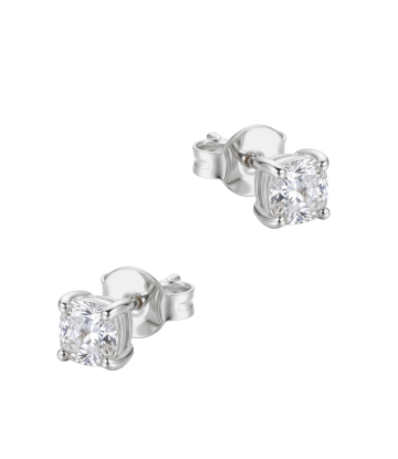 Crystal Square Silver Stud Earring STS-7116